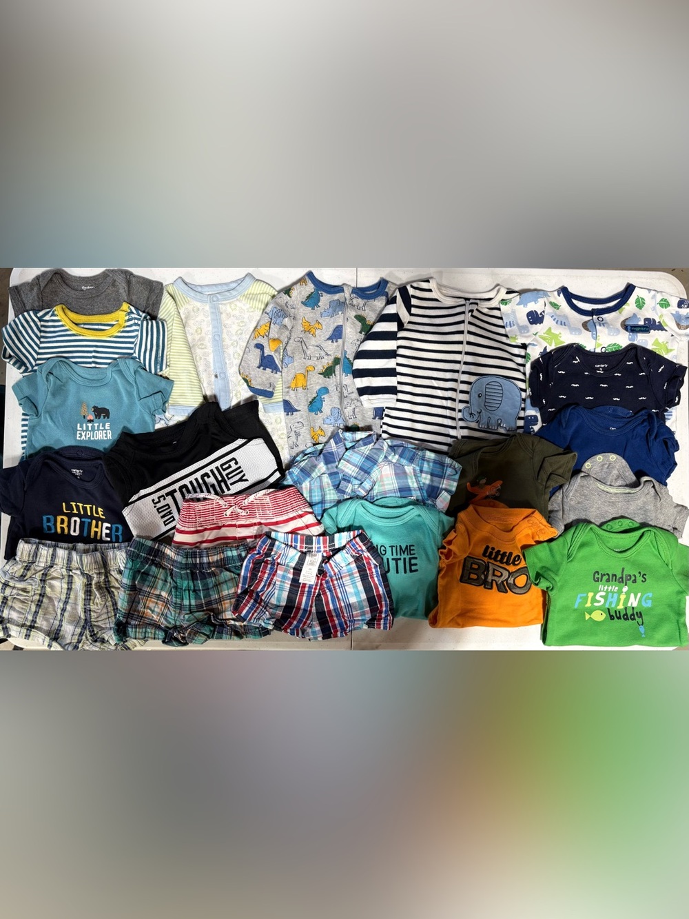 21 piece baby boy bundle; 3 months; summer, spring, fall